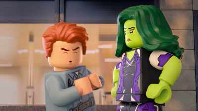 She-Hulk. Oh, wow.
[stammers] It's so nice to meet you. - LEGO Marvel Avengers: Mission Demolition