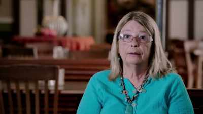 She immediately goes
over to the Petersons - An American Murder Mystery: The Staircase