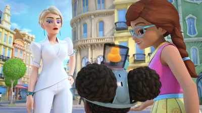 She just invented
an impressive new app - LEGO Friends: Girls on a Mission