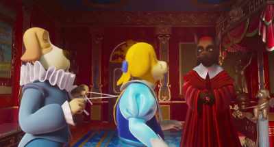 She has just now left for Calais,
where a ship will take her to England. - Dogtanian and the Three Muskehounds