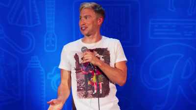 She keeps a hula hoop underneath her sofa. - Russell Howard: Recalibrate