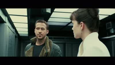 She likes himWhoThis Officer DeckardShe's trying to provoke himIt is invigorating being asked personal questionsMakes one feeldesiredDo you enjoy your work officerPlease thank Mr Wallace for your time - Blade Runner 2049
