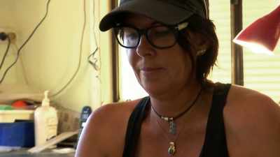 She needs at least $5,000 to hit
their $20,000 target and keep
mining. - Outback Opal Hunters