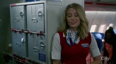 She promised that she wouldn't
say anything until we landed, - LA to Vegas