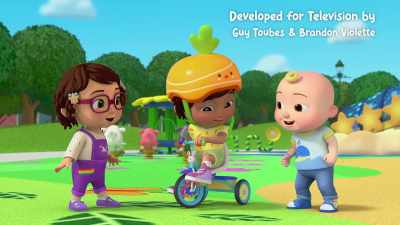 She put it on my trike
so we could be matchy match match sisters! - CoComelon Lane