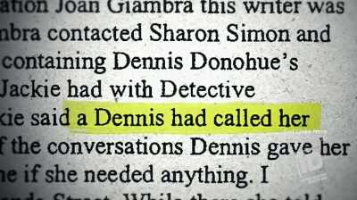 SHE RECALLED THAT A PERSON
NAMED "DENNIS" HAD CALLED HER - The Lake Erie Murders