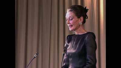 She said, why don't you say
a few words about children, - Audrey
