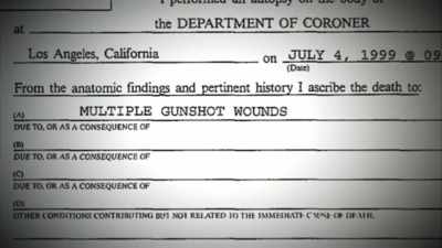 She was shot in the back
about five times, - Death by Fame