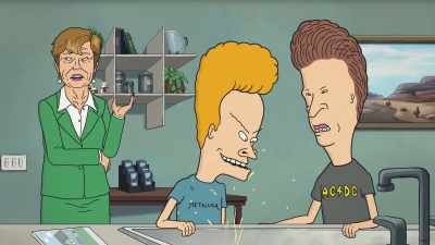 - She took--
[garbage disposal whirs] - Beavis and Butt Head Do the Universe