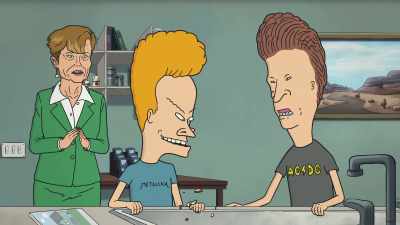 She went totally--
[garbage disposal whirs] - Beavis and Butt Head Do the Universe