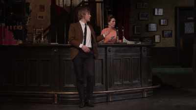 She was with me, but then she left
- Of course she did - National Theatre Live: Hangmen