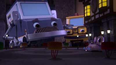 -She'll be a perfect mini mayor me.
-[snoring] - Mighty Monsterwheelies
