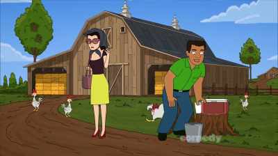 She'll be free-ranging around here
another five or ten minutes, - Corner Gas Animated