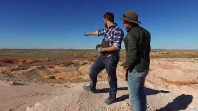 Shell Patch is where the big opal is
so, hopefully, we find something. - Outback Opal Hunters