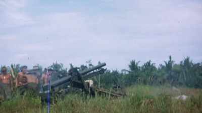 [shells exploding] - The Pacific War in Color