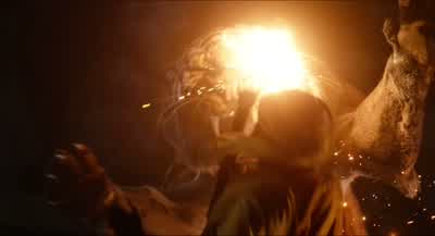 Shere Khan ended the man's life that nightBut not before he was burned by the Red Flower's touch - The Jungle Book