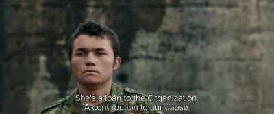 She's a loan to the Organization.
A contribution to our cause. - Monos