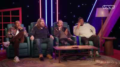 She's also looking
into the camera - Super Maximum Retro Show