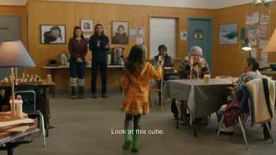 -She's getting the people going.
-(speaking in inuktitut) - North of North