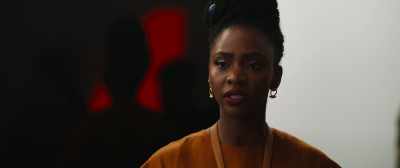She's interacting with the piece. - Candyman