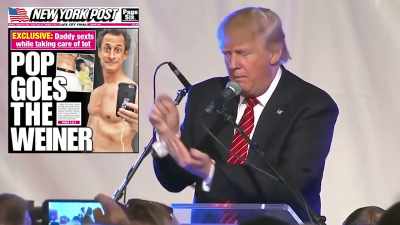 She's married to Anthony
Wiener, who's a perv. - Trump: The Art of the Insult
