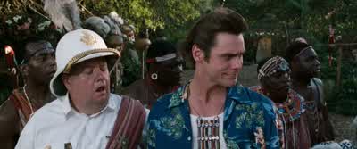What's that he's he saying I think he's saying She's not a virginThey can tell that - Ace Ventura: When Nature Calls