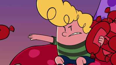 She's really going to town on this salami,
but she's not getting sick. - The Epic Tales of Captain Underpants
