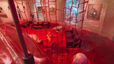 She's released the rope which,
in turn, unfurls the cargo net. Nice work! - Floor Is Lava