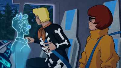 She's still back there.
My love. - Happy Halloween, Scooby-Doo!