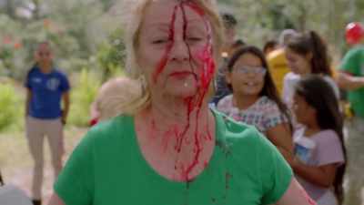 She's taking part
in a disaster rescue drill - Human: The World Within