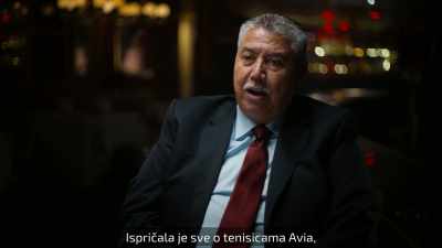 She's talking about the Avia shoe… - Night Stalker: The Hunt for a Serial Killer
