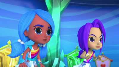 She's totally in danger.
She can barely hang on. - Rainbow Rangers