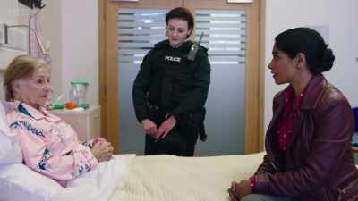 ..she's under arrest for theft
and arson, - Hope Street
