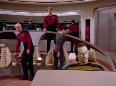 Shields up,
photon torpedoes activated, sir. - Star Trek: The Next Generation