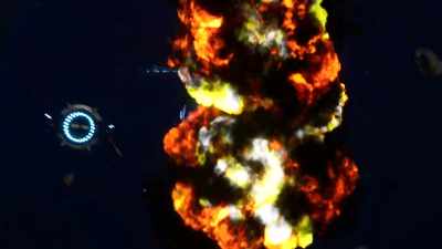 (ships exploding) - Bigfoot vs Krampus