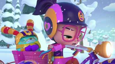 [Shivering]
Bozzly is cold! - Abby Hatcher