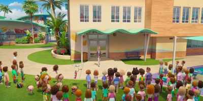 -Shmuck.
-[school bell rings] - Leo