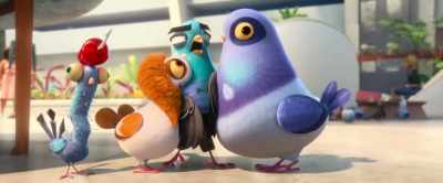 - Shoo! Back up, fanboy.
- (COOS) - Spies in Disguise