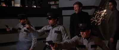 Shoot them! Shoot them all! - Conquest of the Planet of the Apes