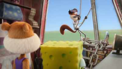 Shoot! We're gonna have to let you off
without stopping. - Saving Bikini Bottom: The Sandy Cheeks Movie