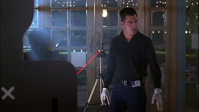 Shooter was positioned between
   Flynn and the front door. - CSI: Crime Scene Investigation