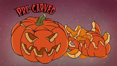 Shopping for Halloween stuff,
because we have pre-carved pumpkins. - The Spooky Tale of Captain Underpants Hack-a-ween