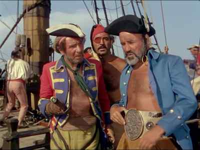 Shore battery's asking for a broadside
against them, Mr. Bellows. - The Crimson Pirate