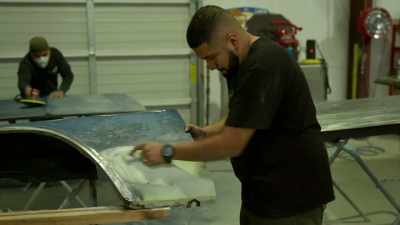 [Shorty]
 We have several panels
 on our '66 Impala - Shorty's Dream Shop