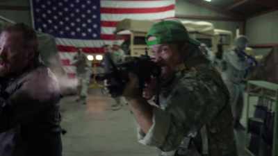 (shots firing)
(alarm blaring) - Age of the Living Dead