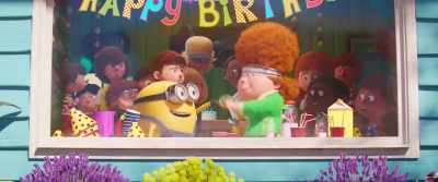 [shouting in Minionese] - Minions: The Rise of Gru