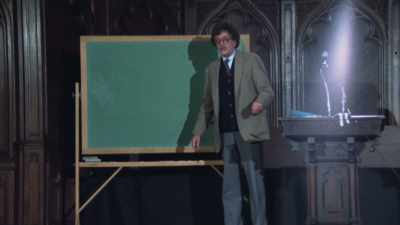 [shouting] Perfectly capable of
projecting in a room this size. - Kurt Vonnegut: Unstuck in Time