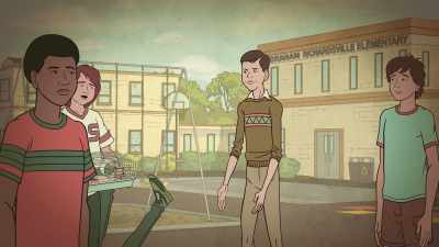 ‐Shut up, nerd.
‐(grunts) - Dicktown