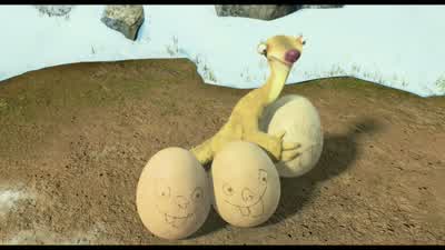 Whatever you're doing it's a bad ideaShhMy kids'll hear youThey're not your kids SidTake 'em backYou're not meant to be a parentWhy notFirst sign stealing someone else's eggsSecond sign one of them almost became an omelet - Ice Age: Dawn of the Dinosaurs