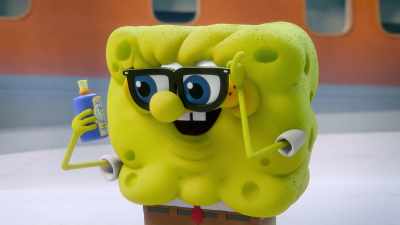Side effects include fry cook skills,
porousness, chronic optimism. - Saving Bikini Bottom: The Sandy Cheeks Movie